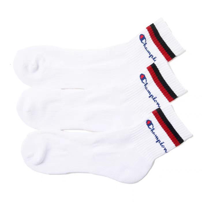 Șosete de baschet unisex lungime medie, stil campion - 3 perechi, bumbac prosop, tendință toamnă/iarnă