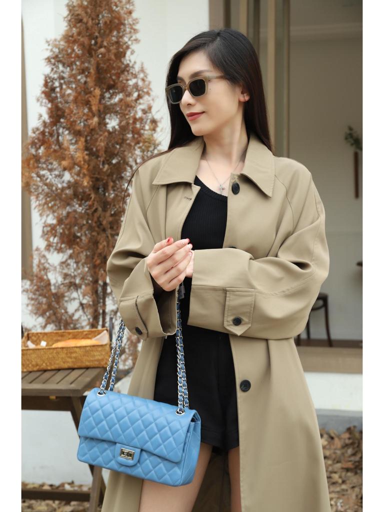 Little Luxury Diamond Lattice Leather Women's Chain Crossbody Bag