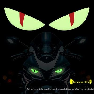Devil's Eye Reflective Luminous Sticker for Cars, Scooters, and Helmets