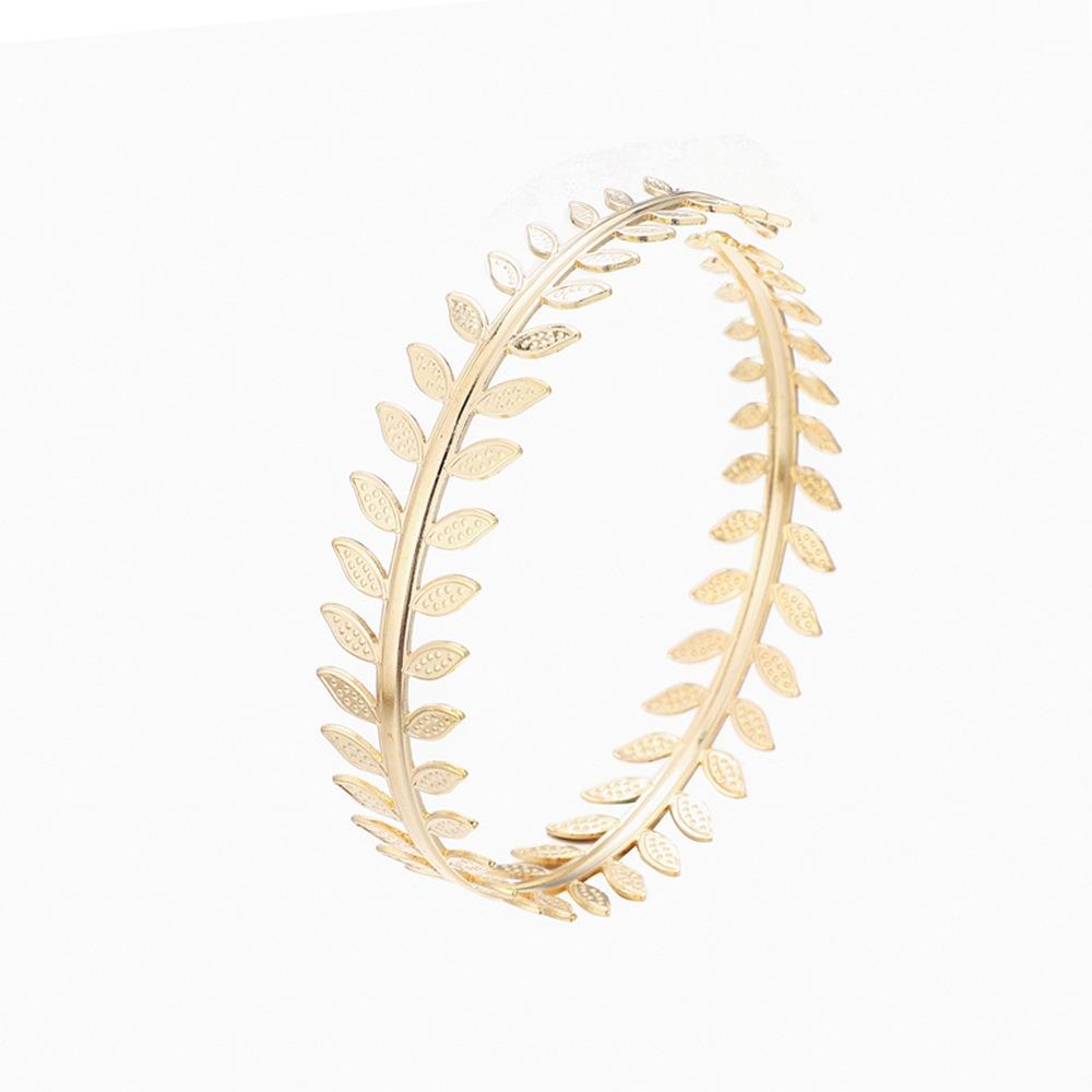 Hair Accessories Fashion Personality Gold Leaf Pearl Headband