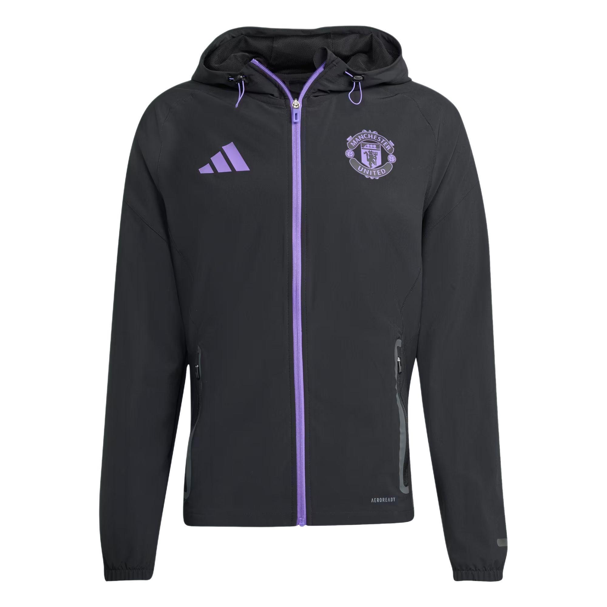 

Adidas Aeroready Manchester United Tiro 25 Competition Vis Tech Travel Moisture-Wicking Slim Fit Zip-Up Long Sleeve Jacket Men jackets JV5351 M