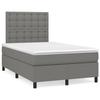 VidaXL Divan Bed with Mattress Dark Grey 120x200cm Fabric - Model 3142082
