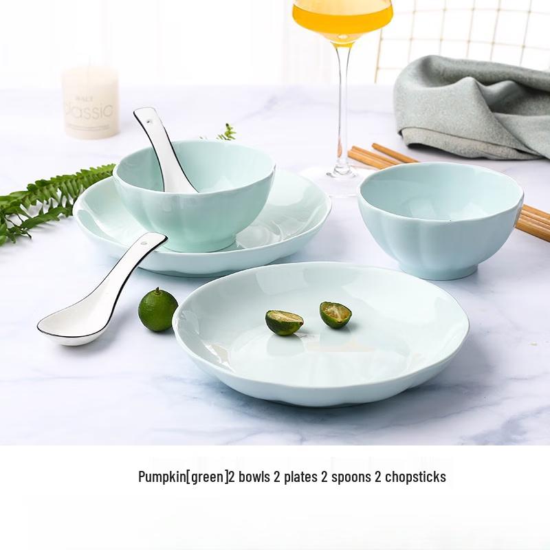 Keramik-Geschirrset im japanischen Stil für 2