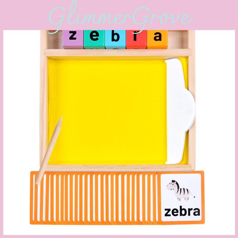 Bandeja de Areia com Alfabeto Montessori de Madeira Brinquedo Educacional Para Aprendizagem Precoce