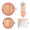 Rose Gold Party Einweg Geschirr Set Papier Platte Tasse Kinder Erwachsene Geburtstag Hochzeit Bachelorette Party Dekoration Baby Dusche