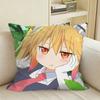 Anime Dragon Maid TTohru Square Sofa Pillow Cover Solid Color Living Room Home Decor Cushion Case
