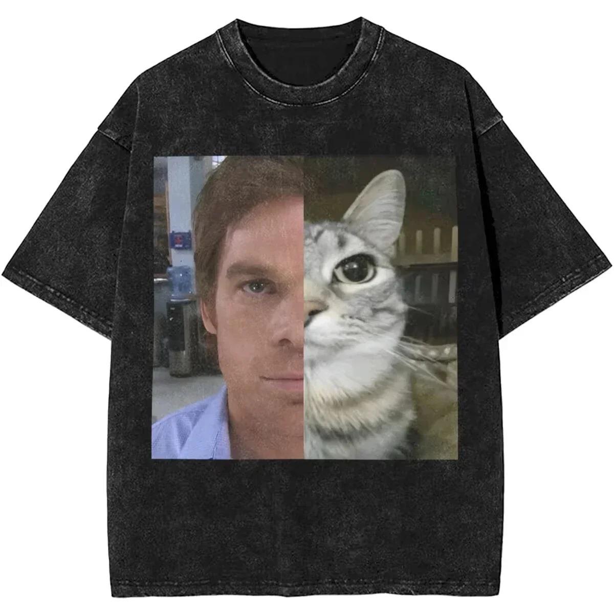 

Нова футболка Dexter Morgan Edition Середній палець Ретро Модна Вінтажна Прана Бавовняна Чоловіча Жіноча Короткий рукав Літо Y2K Топи S червоний