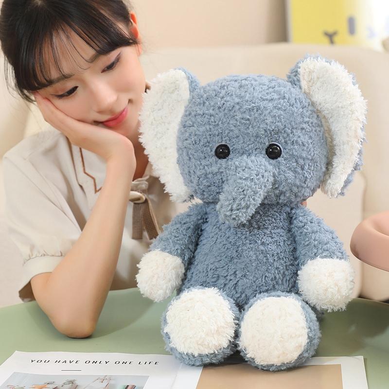 Cute Cartoon Brown Bear Pink Rabbit Plush Toy Soft Stuffed Animal Elephant Doll Home Decor Kids Gift