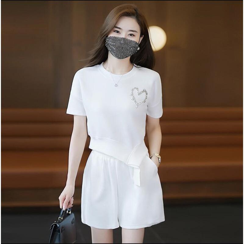 Casual Sportswear Suits for Women Trendy Summer New Fashionable Age-reducing Shorts Two-piece Set of Fashionable Shorts