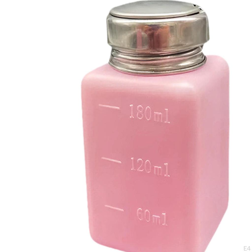 Alcohol Pump Dispenser Bottle for Makeup Remover In Pink