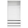 White Wardrobe 100 x 50 x 200 cm Particleboard