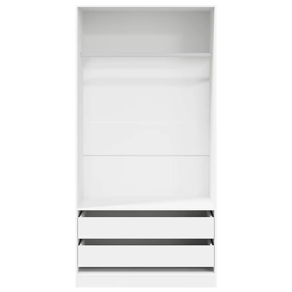 White Wardrobe 100 x 50 x 200 cm Particleboard