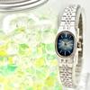 Used [Operation] SEIKO Mechanical Manual Winding Ladies Watch Silver Gradient Blue 17-7100 324263