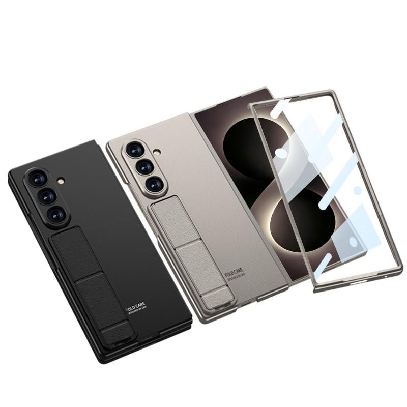 Galaxy Z Fold7 Ultra Matte PC Case With Kickstand Anti-Fingerprint Drop Protection Magnetic