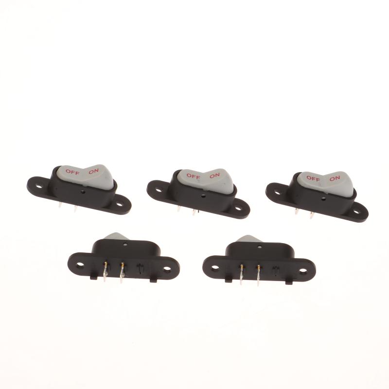 1/5Pcs Boat Button Switch White 2 Pin Light On/Off 250V 6A Ac Amp 125V 10A Electric Wok Home Start Switch