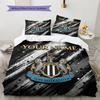Custom Name Newcastle United Pattern Bedding Quilt Set  Home Decoration  Gift (1 * duvet cover + 2 * pillowcase  without core)