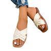 Flat bottom cross with large size slippers women wear beach cool slippers large size slippers