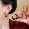 Vintage Enamel Drip Glaze Hoop Earrings Premium Exquisite Trendy Statement Stud Earrings Party Jewelry Gift