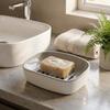 Plastic Drain Soap Box Fast Drying Soap Dish Holder Storage Rack Soap Storage Rack  Shower