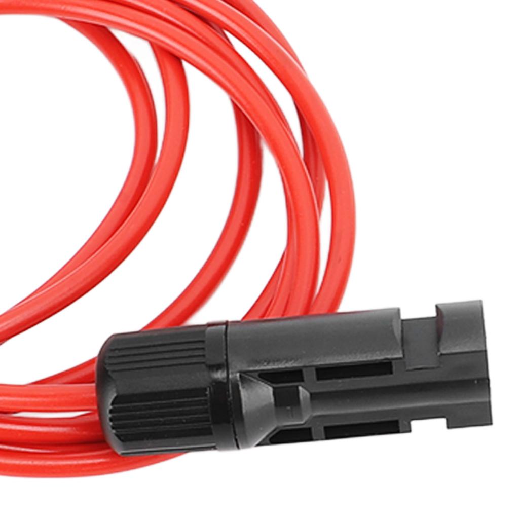 12AWG Solar Panel Extension Cable Red/Black Solar Panel Extension Cable ABS Material 2M Long RV Camping Power Connection Tool
