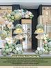 Orange Balloon Column Flower Basket Decoration for Events and Venues