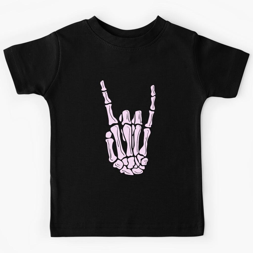 Rock n Roll - Skeleton Rocker Chick Kids T-Shirt 130