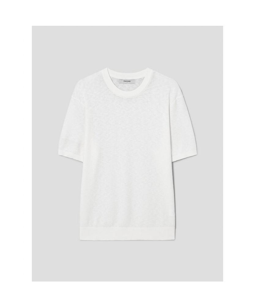 8SECONDS Slub Round Neck Short Sleeve Knit - White