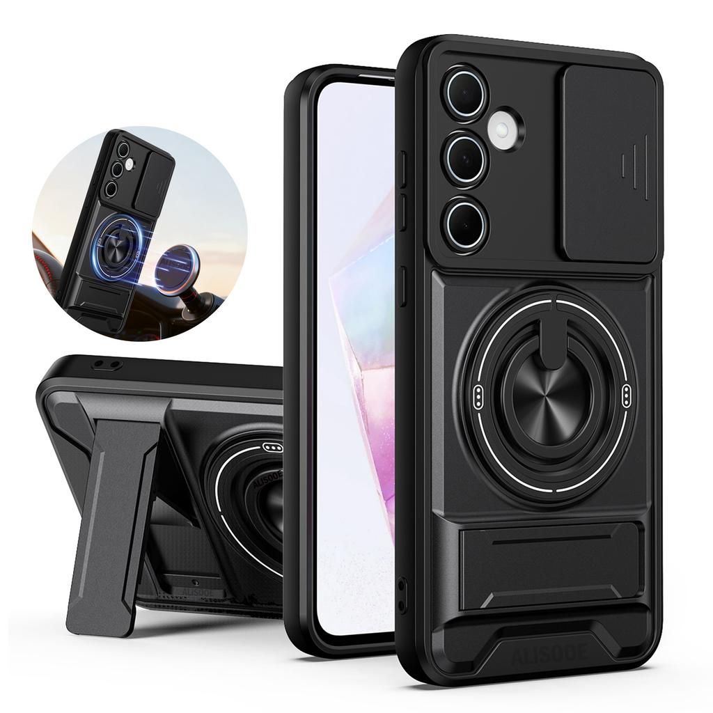 Rotatable Slide Lens Funda for Samsung Galaxy A53 A37 A34 A26 5G A13 4G A15 A16 A17 A05 A07 F05 M05 Case Ring Stand Cover Capa