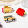 Hair Claw No Slipping Strong Grip Medium Size Back Head Hair Clip Pencil School Bus Design Shark Hair Clip Versatile Hair Accessory