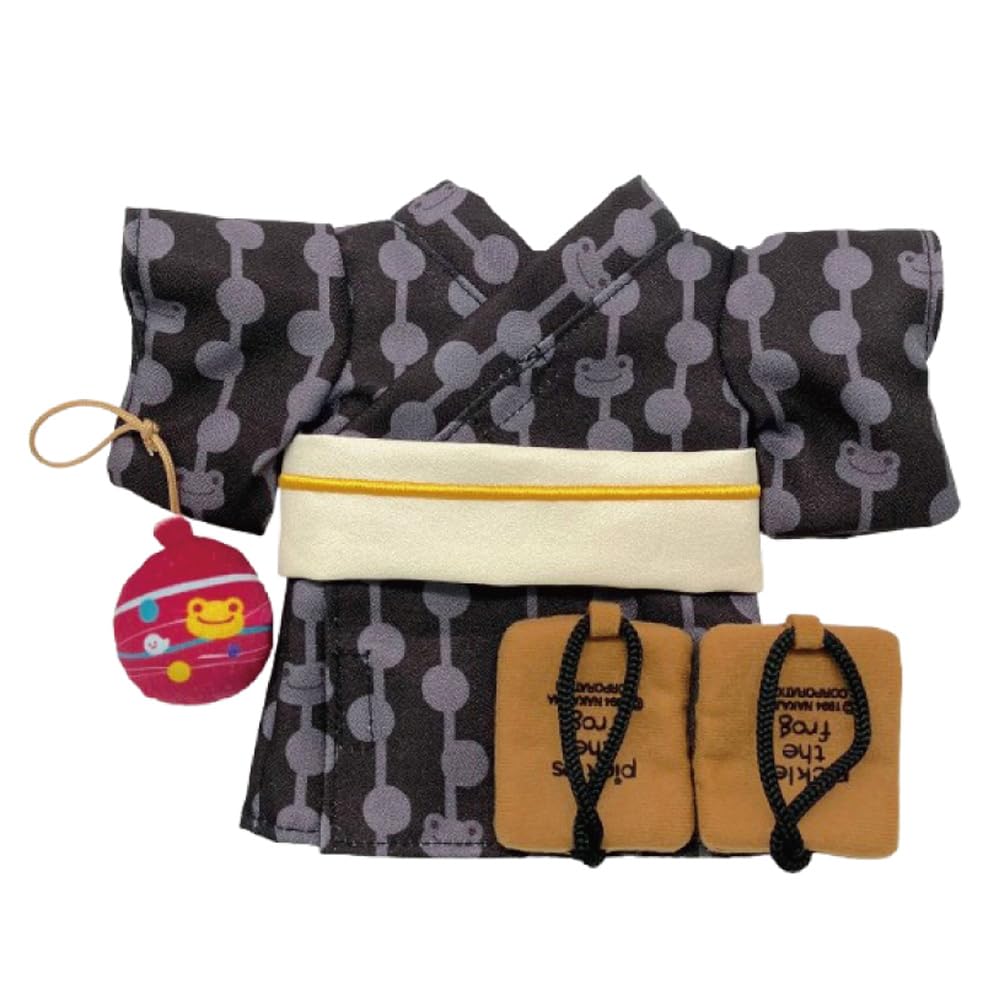 Nakajima Corporation Pickles the Frog Smile Festival Yukata Black Costume H20 x W23 x D3cm 211149-25 (package)