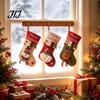 Decorative Gift Bags for Christmas 18 Inch Large Stockings, 3D Santa/Snowman/Reindeer Xmas Hanging Socks, Non-woven Practical Pouches Holidays Fabric