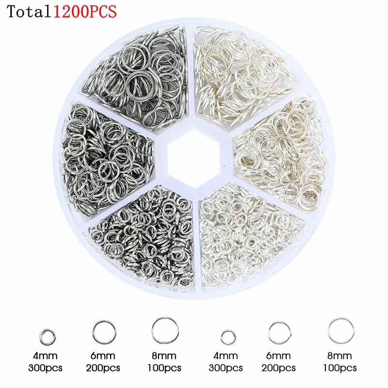 Alloy Accessories Jewelry Findings Set Earring Making Kit Lobster Clasp Open Jump Rings Repair Tools DIY Jewelry Making Supplies