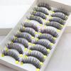10 Pairs Thick Crossing Long Natural Looking Fake Eyelashes Make Up False Lashes