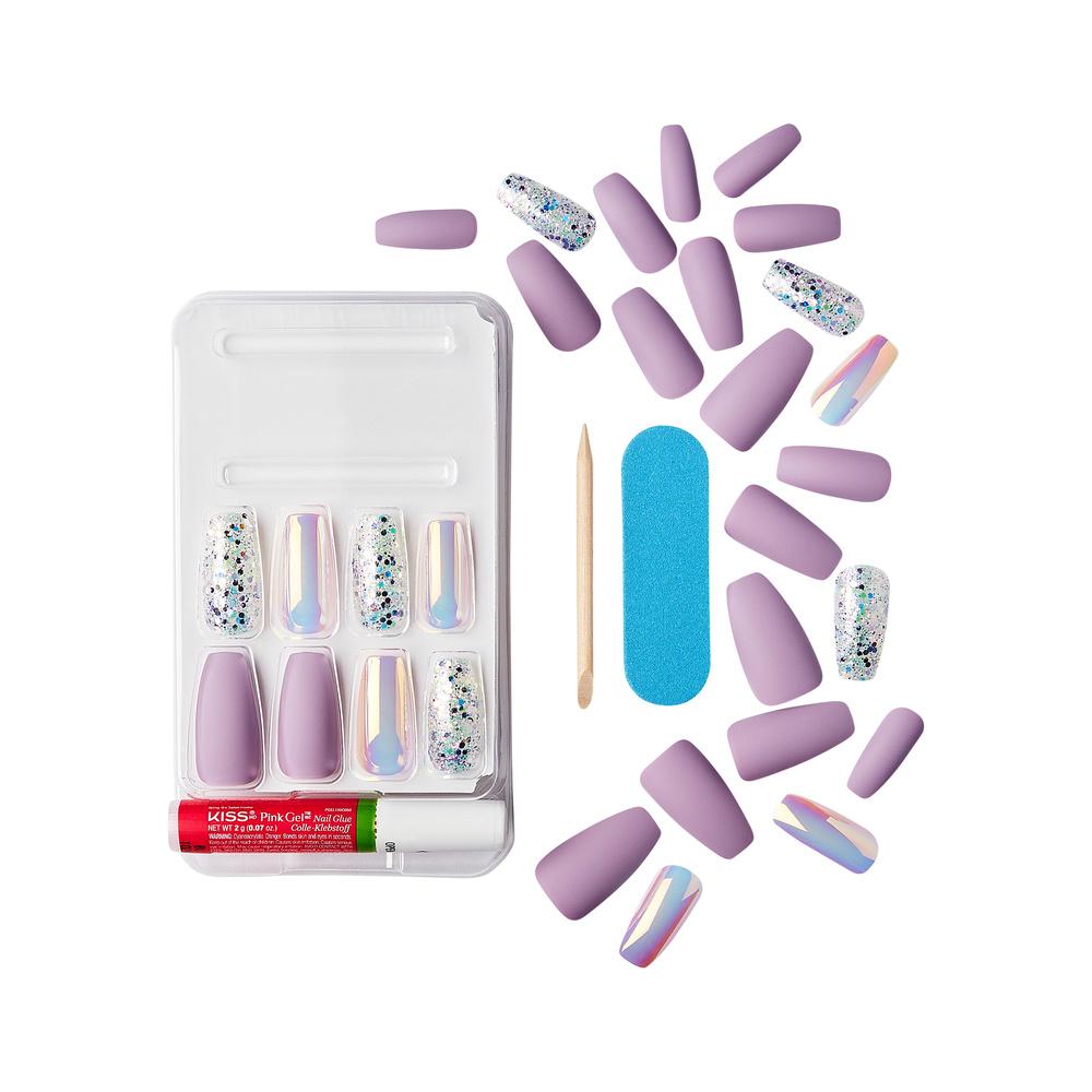 Kiss faux ongles Gel Fantasy L FL07C + colle