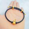 Vietnamese Gold-Plated Gourd Bracelet with Red String and Copper Accents for Couples