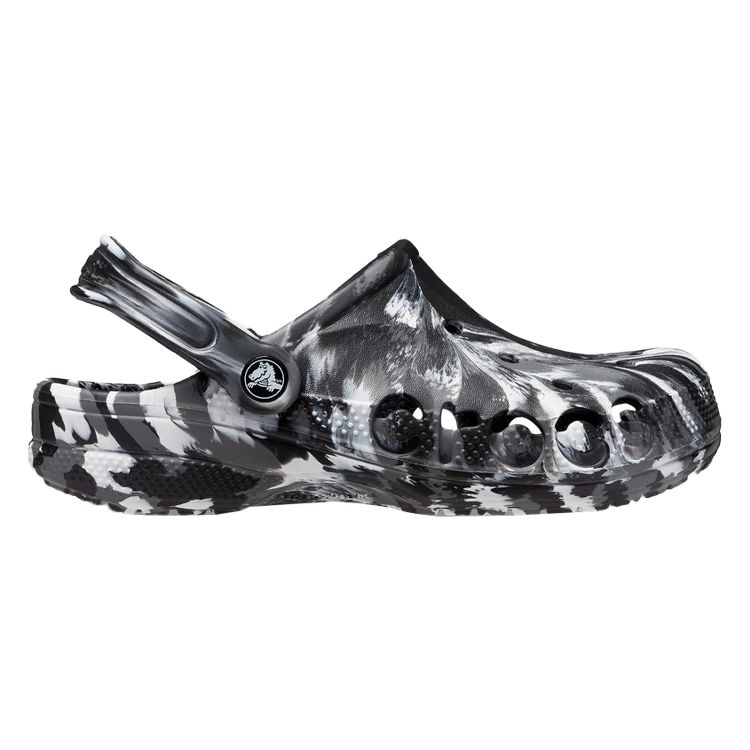 Crocs Módní venkovní EVA pantofle s mramorovým vzorem Unisex obuv Černá 206935-066