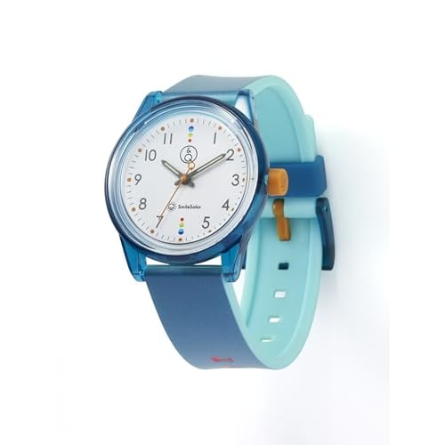 Citizen Q&Q Analog Watch, Smile Solar, Matching Style, Waterproof, Urethane Strap, R02A-002VK, Egyptian Blue