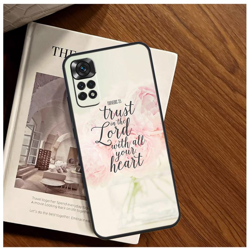 Bible Verse Quotes Case For Xiaomi Redmi Note 11 10 9 12 13 14 Pro 11S 12S Cover For Redmi 15 C 10C 13C 12C 14C
