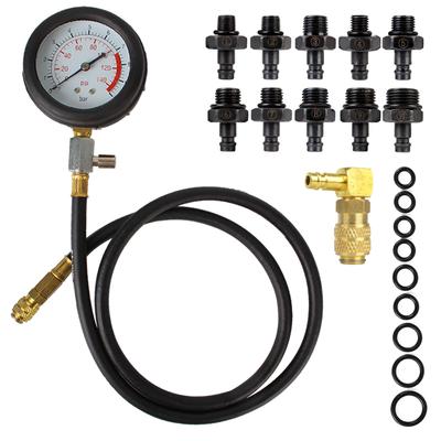 Sada pro testování tlaku motorového oleje 0~140psi 0~10bar Rychlospojka Zařízení pro varování před nízkým tlakem oleje Autotestovací sada Nástroje pro autodiagnostiku