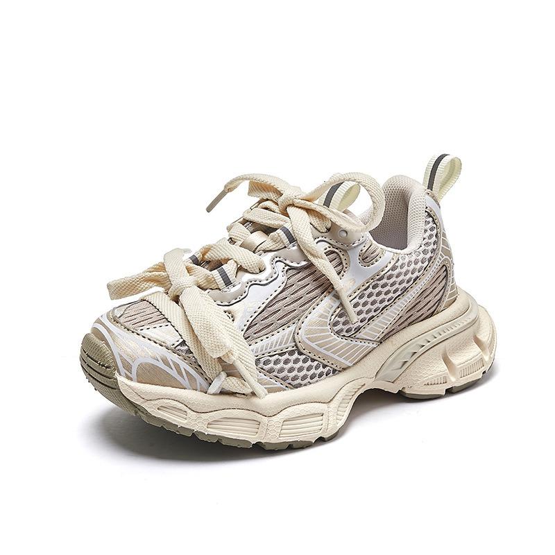 Dětská módní značka Boty Jaro a Podzim Nové Dívčí Sportovní boty Chlapecké Tátovy boty Letní Prodyšné Síťované boty