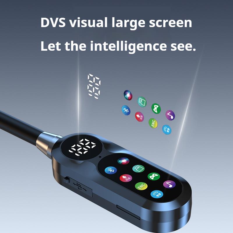 For Live Karaoke HD Screen Wireless Bluetooth 5.4 Headphones HiFi Sound Neckband Earphones Sports Gamer Headsets Noise Reduction