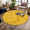 Person Resting In Golden Wheat Field Print Round Rug, Living Room, Bedroom, Playroom Carpet, Non Slip Floor Mat, Gift