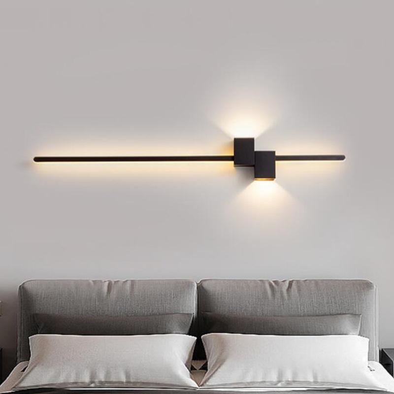 Modern Minimalist LED Indoor Wall Lamp Line Lamp Long Strip Wall Light TV Background Wall Bedroom Living Room Aisle Hallway Lamp