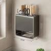 Kitchen Knife Storage Box Non-perforation Knife Holder Wall-mounted Knife Rack Kitchen Items Kitchen Accessories Organizer