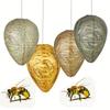 Outdoor Wasp Nest Driver Bee Swirling Fabric Paper Lantern, Egg Shape Hanging Paper Lantern, Trap Trap Bee Wirling Silk Fabric Lantern Water Resistant