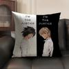 Anime DDeath NNote Cushion Cover Natural Linen Organic Fabric DoubleSided Printing Sofa Home Decor Gift Pillow Case
