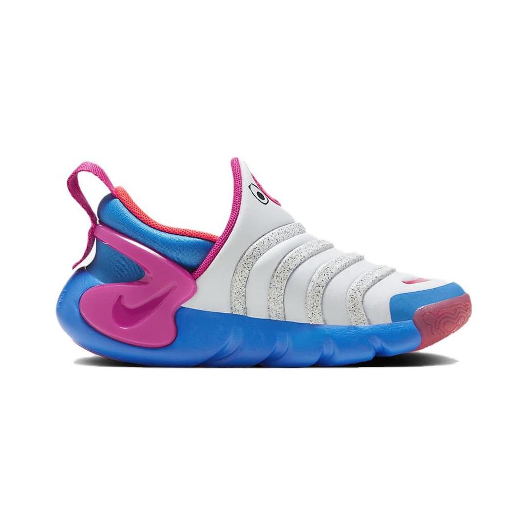 Nike Dynamo GO Slip Resistant Low top Kids Lifestyle Shoes White Blue Pink Children Aged 3 7 Years Old FB9100-400