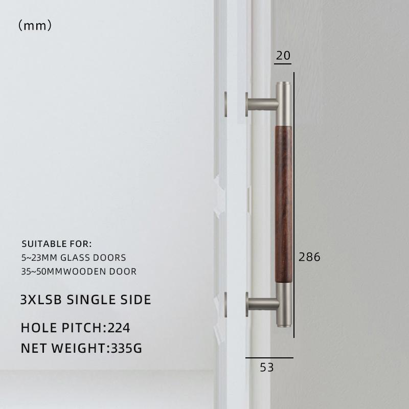 

Dooroom Antique Brass Door Double Single Sided Stripe Linear Pull Bar Walnut Wood Gate Glass Door Shower Room Handles