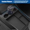 Lower Center Console Organizer Compatible With Rivian R1T R1S 2024  , Floor Console Storage Tray Ert With Cup Holder Interior Accessories