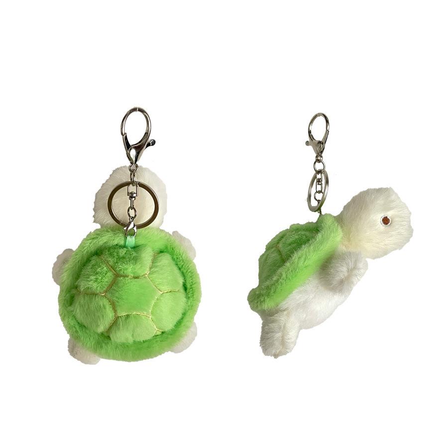 Cute Pull Rope Turtle Plush Doll Keychain Doll Bag Pendant Turtle Vibrating Toy Doll